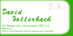 david hollerbach business card